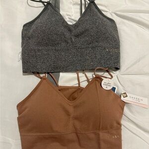 Danskin Women's Charcoal and Chestnut Bra Set